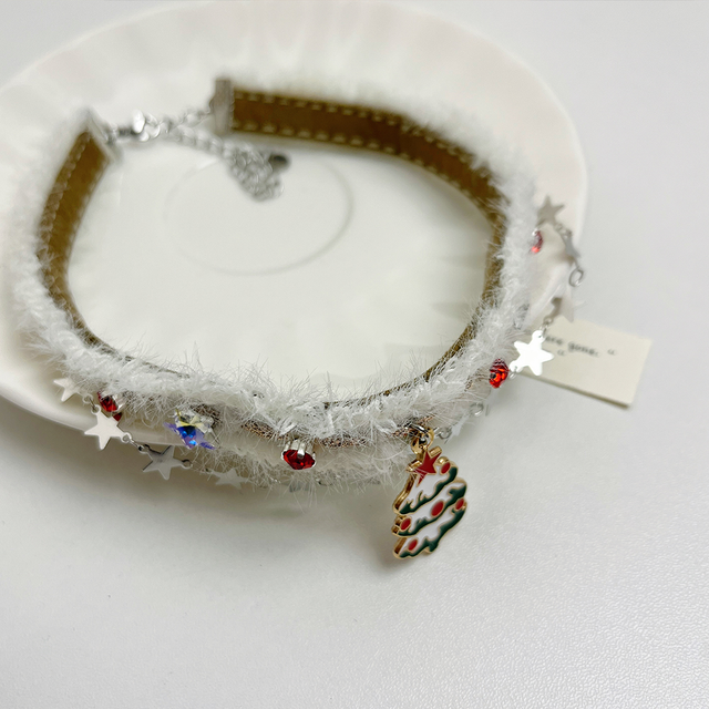 Christmas Knitted Star Plush Collar KA20