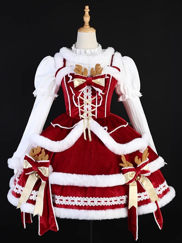 Lolita Hooded Cape Christmas Dress SD62