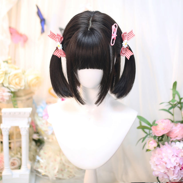 Cute Black Short Wig KW252