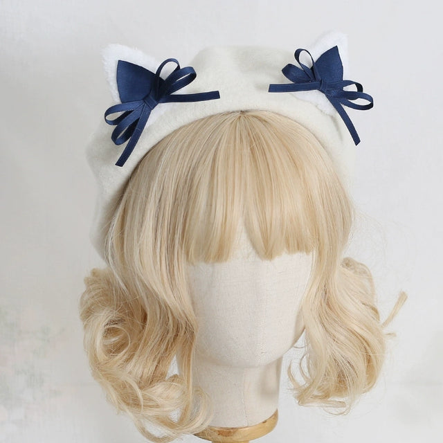Bow Cat Ear Beret   CO44