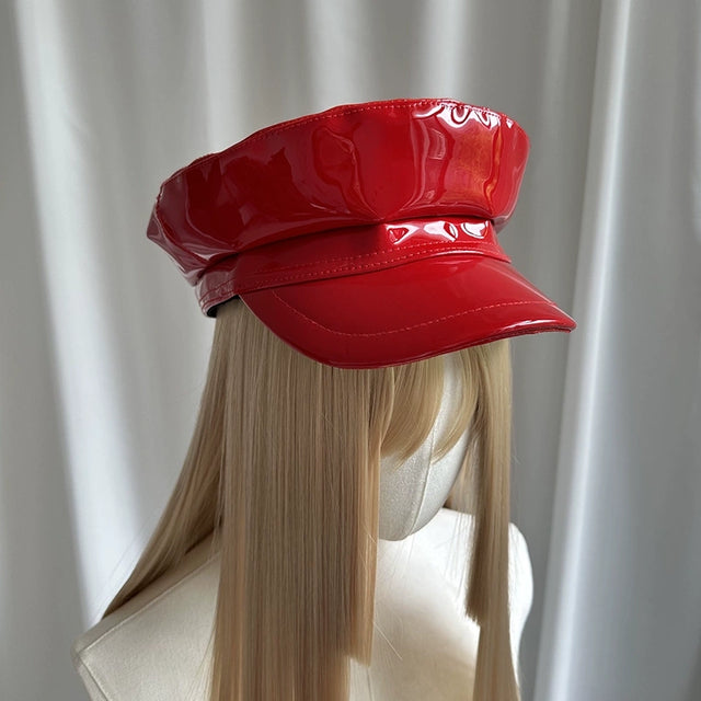CRIMSON WAVY HAT  KH013