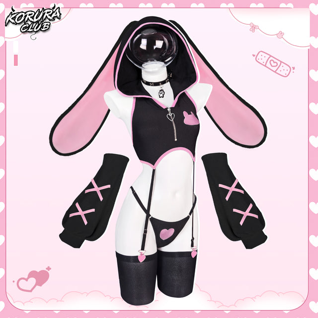 Pre-sale Bunny Cosplay Lingerie Vest Set KO157