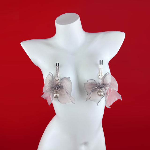 Pink Heart Nipple Chain Body Chain Nipple Clamp KI04