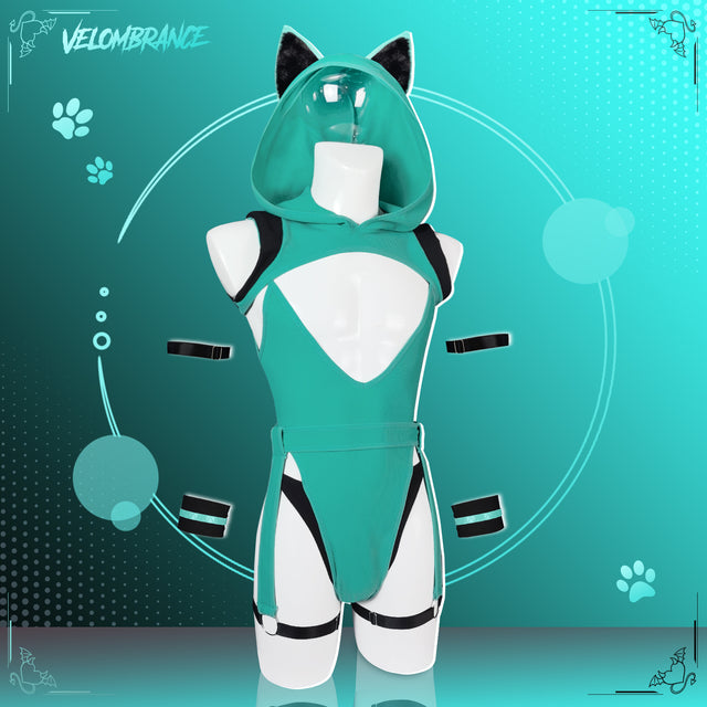 Velombrance Minty Meow Bodysuit (5-Piece Set) AS46