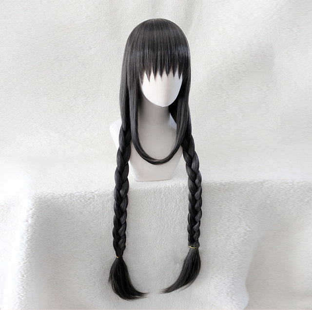 Ink Black Long Straight Hair KW122