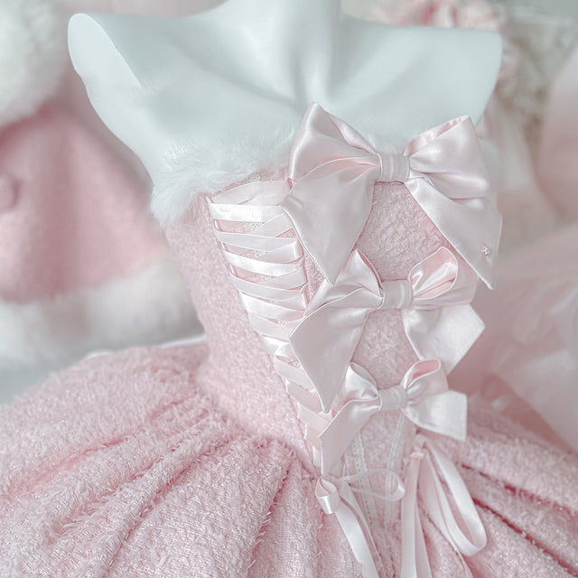 Christmas Pink Bow Dress SD89