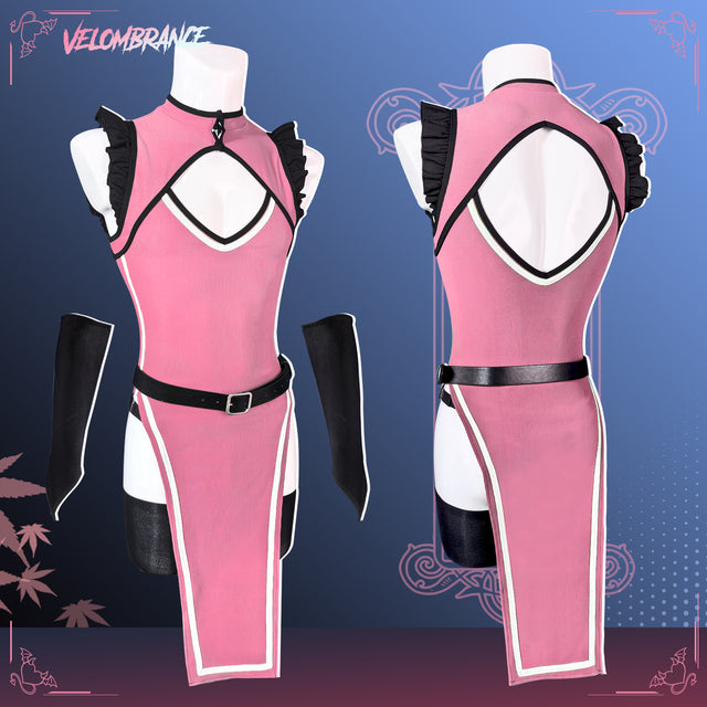 Velombrance Belted Cheongsam (5-Piece Set) AS56