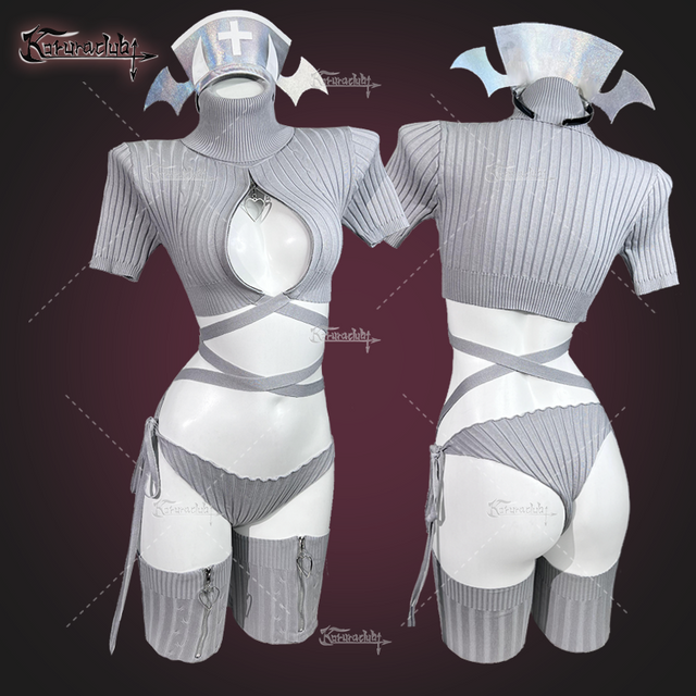 Cozy Hearted Nurse Lingerie KO01 (4-PIECE SET)