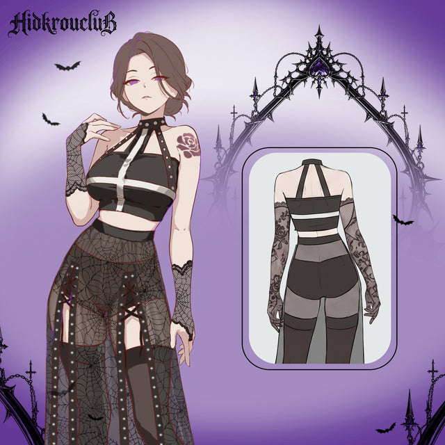 Gothic Nun Sleeveless 3-Piece Costume Set HK007