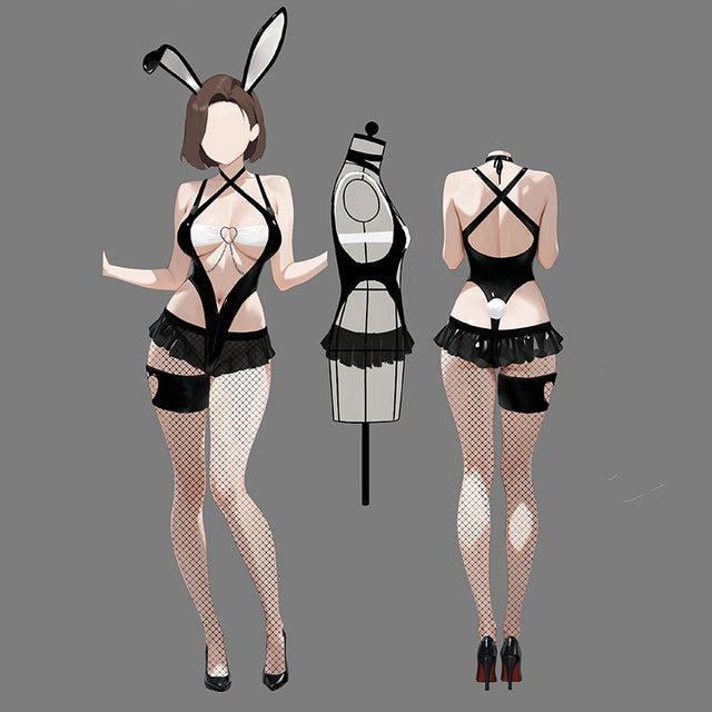 Pre-Sale Black Bunny Bodysuit Lingerie KO73