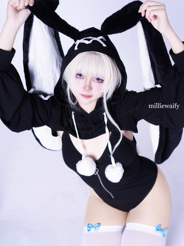 Cosplay Heart-Lock Floppy Bunny Bodysuit KO103