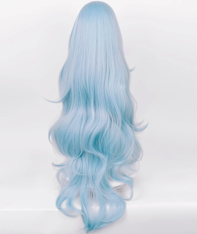 Cosplay Blue Long Curly Wig KW251
