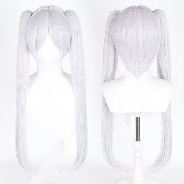Cosplay Double Ponytail Silver Purple KW249