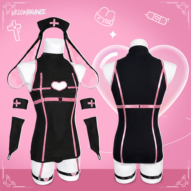 Velombrance Sweetheart Bunny Nurse Dress AS49  (8-Piece Set)