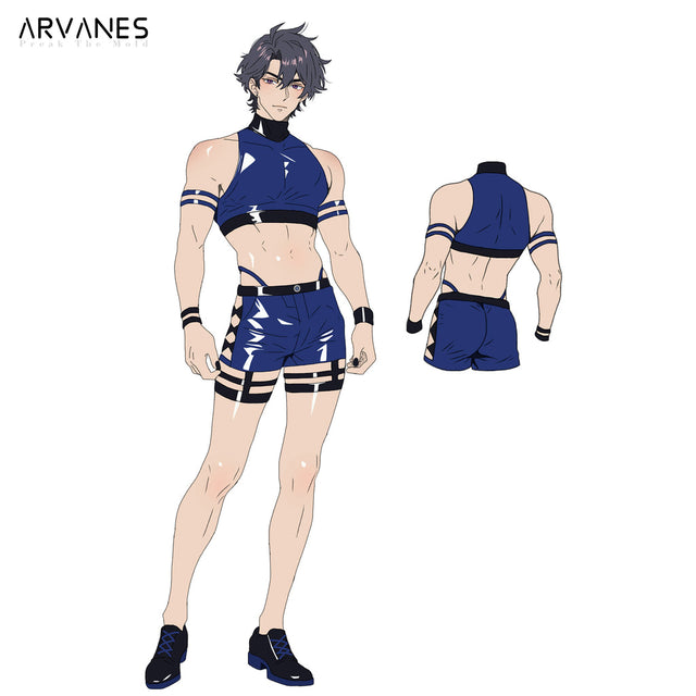 Pre-Order Cosplay Paneled Leather Short Suit AS03