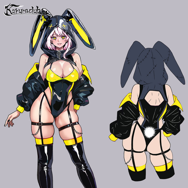 Cosplay Evil Bunny Lingerie KO50（5-Piece Set）