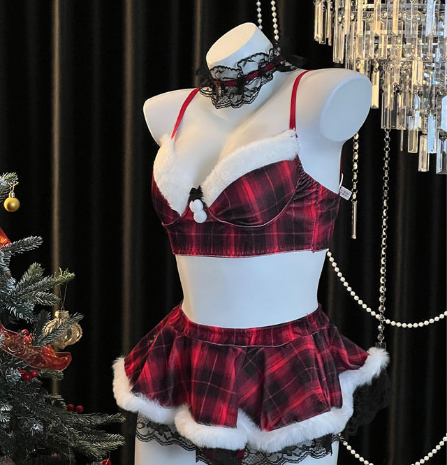 Christmas Red Plaid Skirt SD87