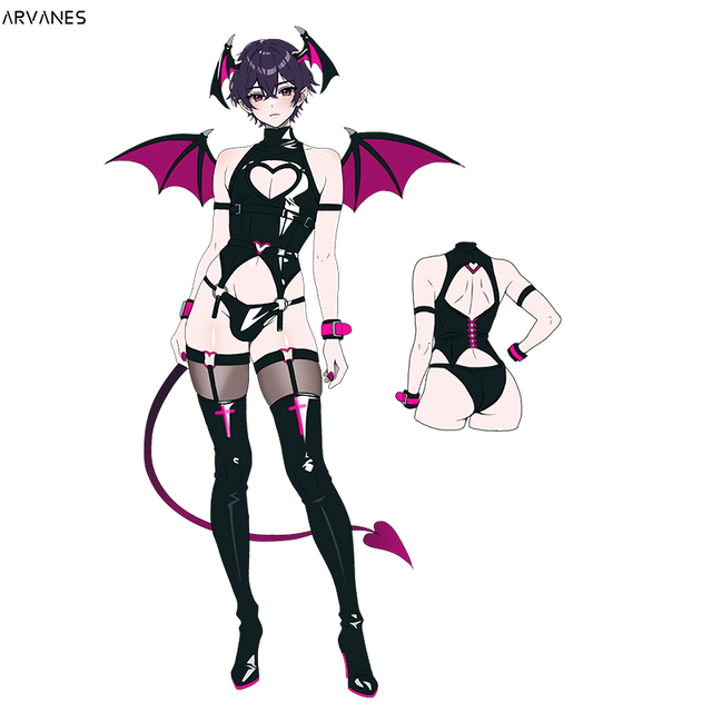 Arvanes Pre-Order Cosplay Devil Bodysuit (7-Piece Set) AS32