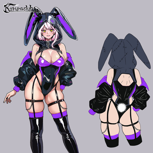Cosplay Evil Bunny Lingerie KO50（5-Piece Set）