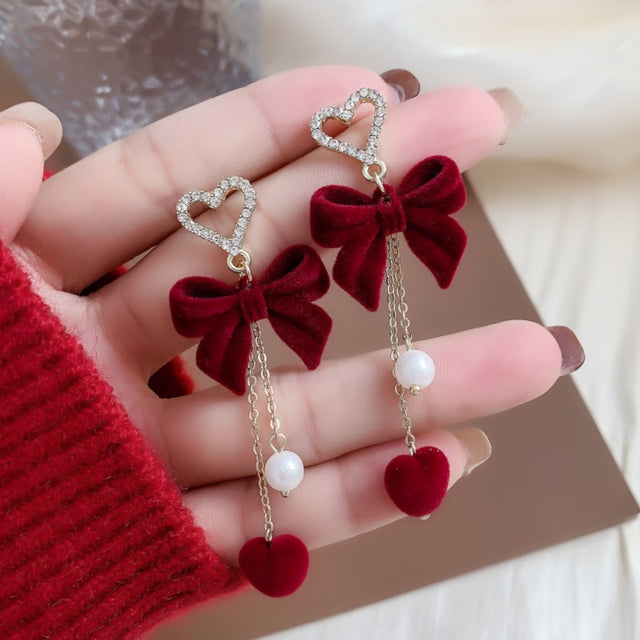 Christmas Heart Earrings CB03
