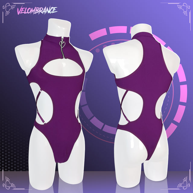 Velombrance Femboy Hollow-out Bodysuit (2-Piece Set） AS58