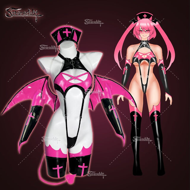 Cosplay Love-heart succubus Lingerie KO12 （7-Piece Set）
