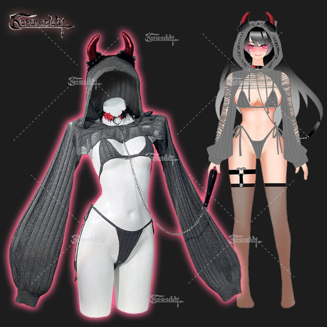 Knitting Coziest Devil Lingerie KO08（7-Piece Set）