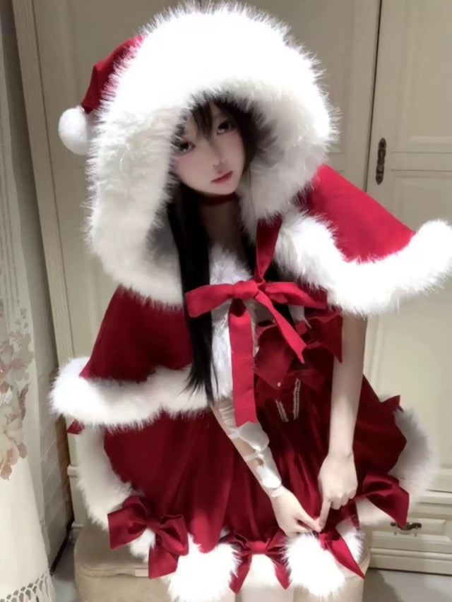 Christmas Princess Lolita Cape Dress   CO33