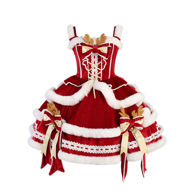 Lolita Hooded Cape Christmas Dress SD62