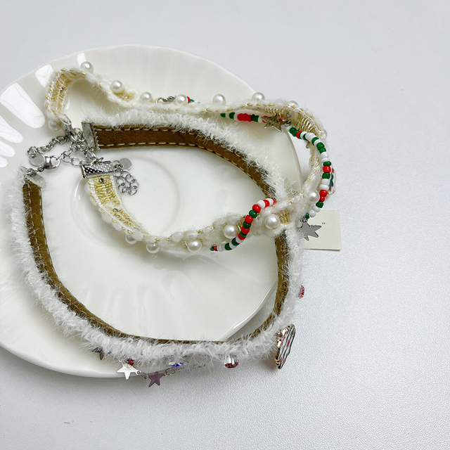 Christmas Knitted Star Plush Collar KA20