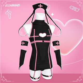Velombrance Sweetheart Bunny Nurse Dress AS49  (8-Piece Set)