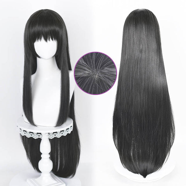 Cosplay Long Black Wig Braids KW207