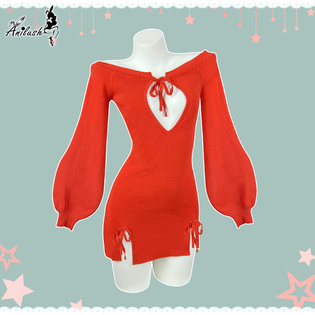 Pre-sale BUTTERFLY KNOT V-NECK DRESS SR06