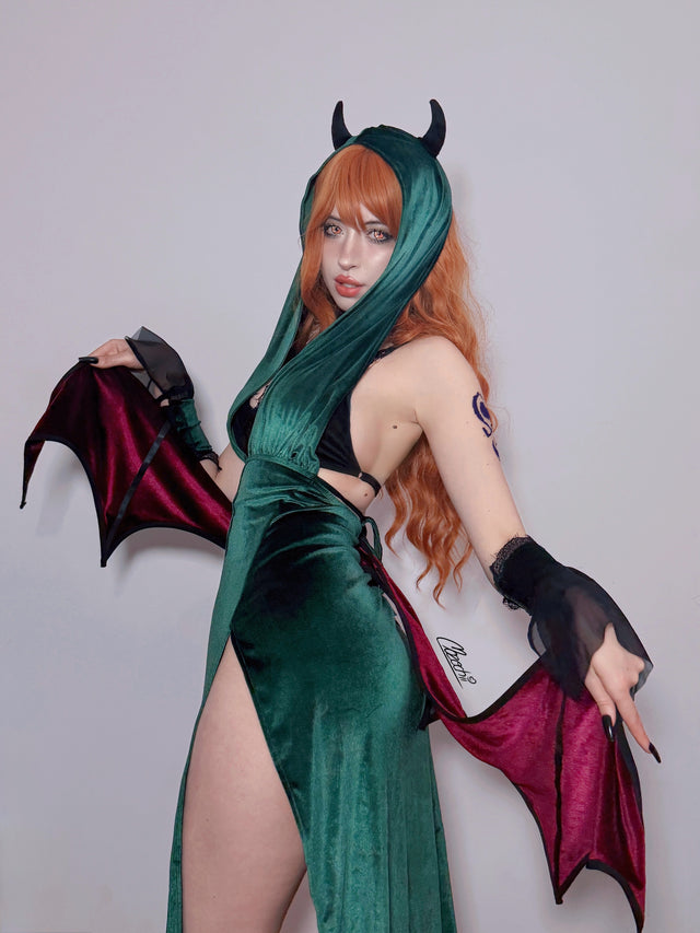 Gothic Green Devil Wing Costume Set HK008