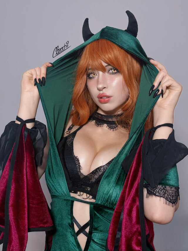 Gothic Green Devil Wing Costume Set HK008